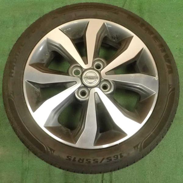 平成27年 デイズルークス ハイウェイスター ターボ B21A 前期 純正 アルミホイール タイヤ ...