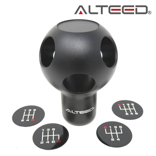 シフトノブ アルミ削り出しボーリング加工 黒 ブラック球型 ATMT汎用 M8M10M12対応[AL...