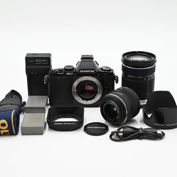 OLYMPUS オリンパス ミラーレス一眼 OM-D E-M5 ダブルズームキット ブラック OM-...