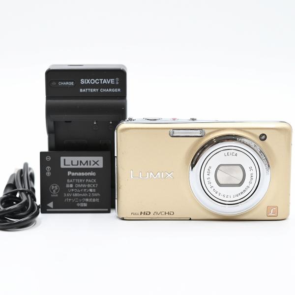 Panasonic パナソニック デジタルカメラ LUMIX FX77 レオパードゴールド DMC-...