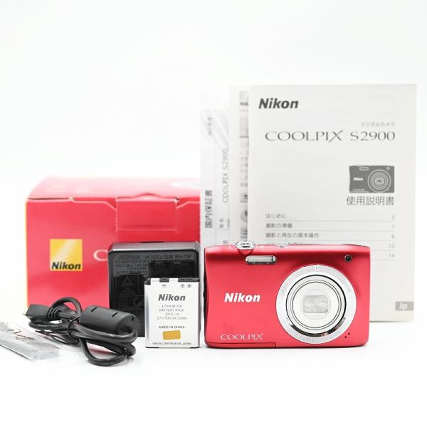 Nikon ニコン デジタルカメラ COOLPIX S2900 レッド コンパクトデジタルカメラ