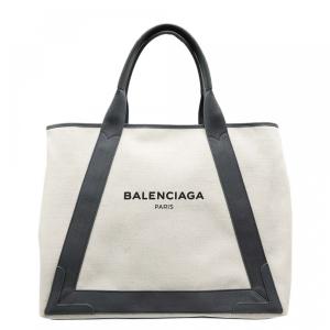 バレンシアガ バッグ BALENCIAGA ネイビー カバ M 339936 AQ38N 1381 レディース トートバッグ アイボリー