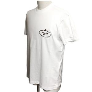 プラダ Tシャツ メンズ PRADA UJN556 1TE4 F0009 丸首 ホワイト