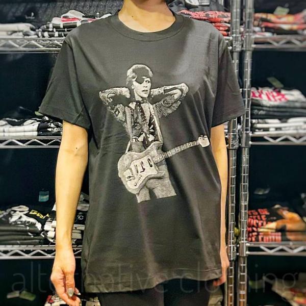 Tシャツ デビット・ボウイ DAVID BOWIE  アイパッチ デヴィッド・ボウイ チャコール ロ...