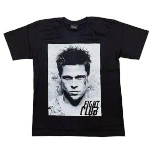 【土日も発送】 Tシャツ ファイトクラブ Fight Club チャック・パラニューク エドワード・ノートン ブラック 黒 brw｜alternativeclothing