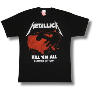 【土日も発送】 Tシャツ メタリカ METALICA KILL 'EM ALL SUMMER 83' TOUR ロック バンド メンズ 黒｜alternativeclothing
