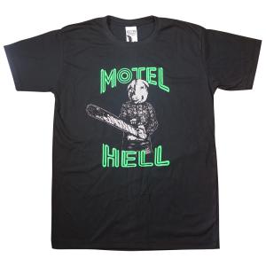 【土日も発送】 Tシャツ MOTEL HELL 地獄のモーテル チャコール 映画 ムービー メンズ  半袖 lctr チャコール グレー｜alternativeclothing