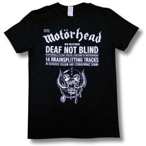 【土日も発送】 Tシャツ  バンド MOTORHEAD モーターヘッド DEAF NOT BLIND 黒｜alternativeclothing