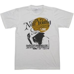 【土日も発送】 Tシャツ ニール・ヤング NEIL YOUNG シェイクスピアシアター LIVE'71 チャコール グレー メンズ レディース ロックT バンドT bny｜alternativeclothing