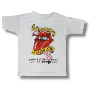 【土日も発送】 Tシャツ THE ROLLING STONES ローリング・ストーンズ TATOO YOU ベロ キッズ ＫＩＤＳ 白 バンド ロック｜alternativeclothing