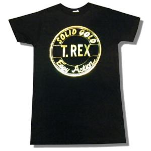 【土日も発送】 Tシャツ T.REX ティーレックス SOLID GOLD Easy Action ロック バンド 黒｜alternativeclothing