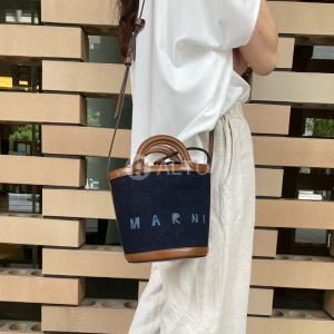 7/1入荷】 2022AW新作 MARNI TROPICALIA マルニ デニム＆レザー ミニ