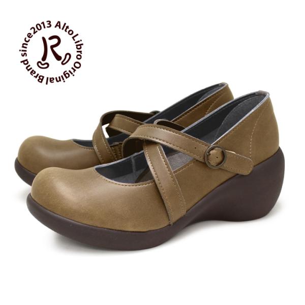 10%OFFクーポン配布中 R -アール-AR-165 クロスベルトナチュラルパンプス 履きやすい ...