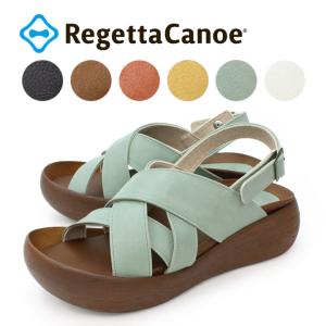 PT5倍＆555円引きクーポン配布中 リゲッタカヌー RegettaCanoe　CJBH-3005 編み込み風 クロスベルト 厚底 履きやすい 歩きやすい