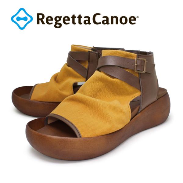 リゲッタカヌー RegettaCanoe CJBH-3009  厚底 ブーツサンダル キャンバス地 ...
