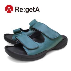 PT10倍開催!9日23時59分まで リゲッタ Re:getA <br>R-231M メンズ  ベルトデザイン ベルクロサンダル 日本製 歩きやすい 履きやすい