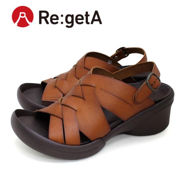 15％OFFクーポン配布中 リゲッタ Re:getA R-2688 手染め編み込みベルトサンダル 日...