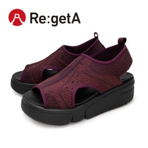ポイント10倍！26日23:59まで！ リゲッタ Re:getA RE-257 軽量 厚底 スポーツ ニットサンダル レディース 履きやすい 歩きやすい EVA