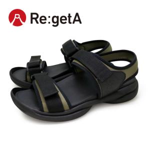 10%OFFクーポン配布中 リゲッタ　Re:getA  re-3100 スポーツサンダル メンズ 軽量 ベルクロ  履きやすい 歩きやすい 痛くなりにくい