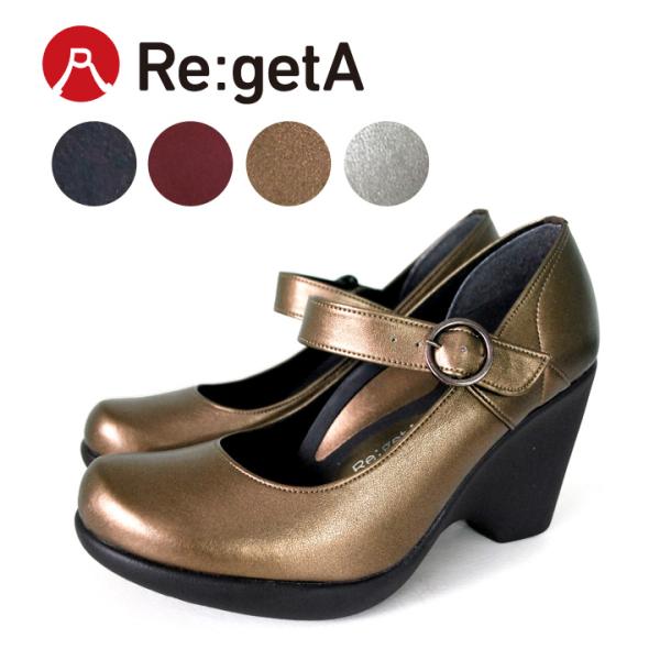 Re:getA　SCR-091  リゲッタ ワンストラップ パンプス 入学式 卒業式 就活 履きやす...