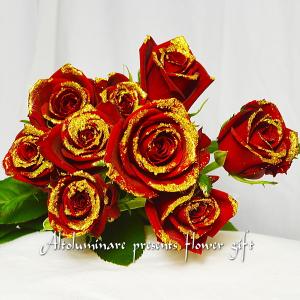 輝く赤バラの花束 100本バラのブーケ ディア...の詳細画像1