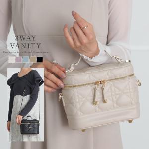 【爆買】バニティ キルティング チェーン  バッグ 3way ショルダーバッグ ショルダー フェミニン レディース 2way 肩掛け 可愛い エレブ