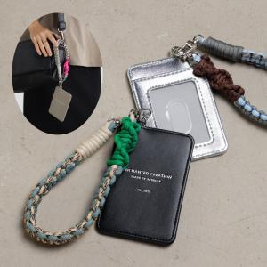 パスケース 定期入れ 定期 レディース メンズ ユニセックス  ICカード カードケース 携帯 パラコード ロープ 通学 通勤 ロゴ 合皮