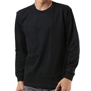 [ヘインズ] ビーフィー ロングスリーブ Tシャツ ロンT 長袖 1枚組 BEEFY-T 綿100% 肉厚生地 無地 H5186 メンズ ブラック Mの商品画像