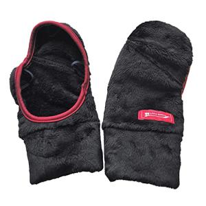 [ホワイトビューティー] ハンドウォーマー 手の平オープン型 防寒手袋 (ブラック)の商品画像