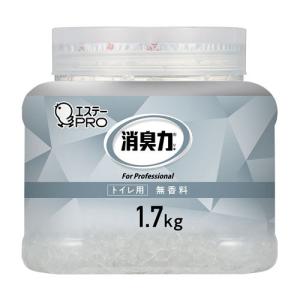 エステー 消臭剤 消臭力 業務用 クラッシュゲルタイプ トイレ用 無香料 1.7kg 消臭 臭い防止 置き型 クラッシュゲル ゲルタイプ｜alude