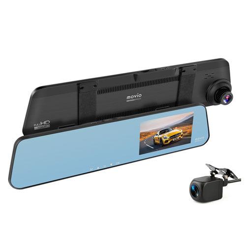 ナガオカ ドライブレコーダー movio ミラー型ドライブレコーダー 前後2カメラ 高画質 HDリア...