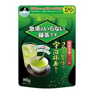 駿河茶屋 急須のいらない緑茶です 詰替用 80g 約120杯分｜alude