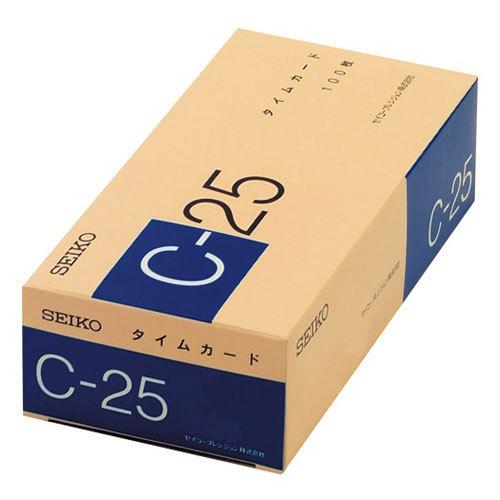 セイコープレシジョン タイムカード C25カード 25日締め用 100枚入 セイコー SEIKO タ...