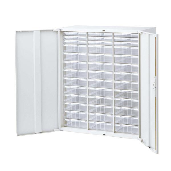 『代引不可』 『人気商品』扉付プラスチックキャビネット（3列浅型3段 3列深型10段） RW45-N...