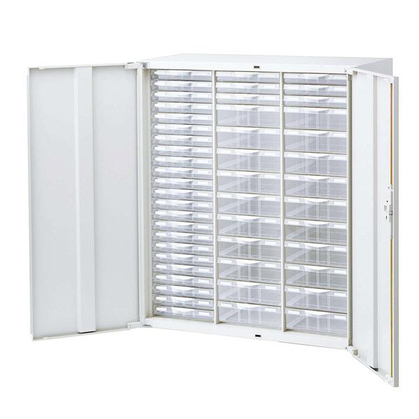 『代引不可』 扉付プラスチックキャビネット（左1列浅型23段 右2列浅型3段深型10段） RW45-...