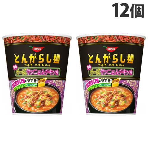 『賞味期限：24.07.12』 日清食品 とんがらし麺 甘辛チーズヤンニョムチキン味 65g×12個