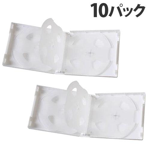 CD＆DVD ソフトケース 10枚収納 ホワイト 10パック