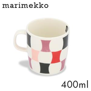 Marimekko マリメッコ Sambara サンバラ マグカップ 400ml ホワイト×コーラル×レッド×パウダー マグ マグコップ コーヒー｜alude