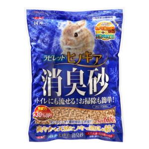 ジェックス ラビレット ヒノキア消臭砂 6.5L 天然抗菌 消臭成分配合 ウサギ ハリネズミ フェレット 小動物 トイレ砂 木製 流せる ヒノキ