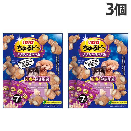 いなば ちゅるビ〜 ささみと焼ささみ 皮膚の健康配慮 7袋入×3個 QDS-183 犬 イヌ 犬用 ...