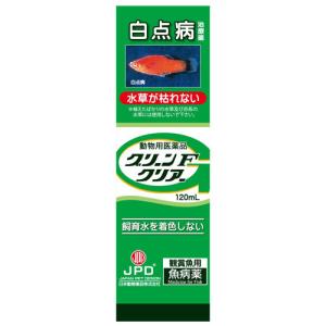 『動物性医薬品』ニチドウ グリーンF クリアー 120ml 観賞魚 病気 治療 薬 治療薬 白点病 無色 淡水