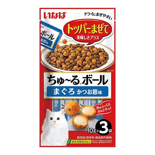 『ポイント10倍』 いなば ちゅ〜るボール まぐろ・かつお節味 10g×3袋入 QSC-322 ペッ...