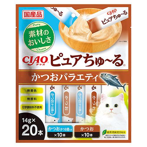 『ポイント10倍』 いなば CIAO ピュアちゅ〜る かつおバラエティ 14g 20本 ちゅ〜る ち...