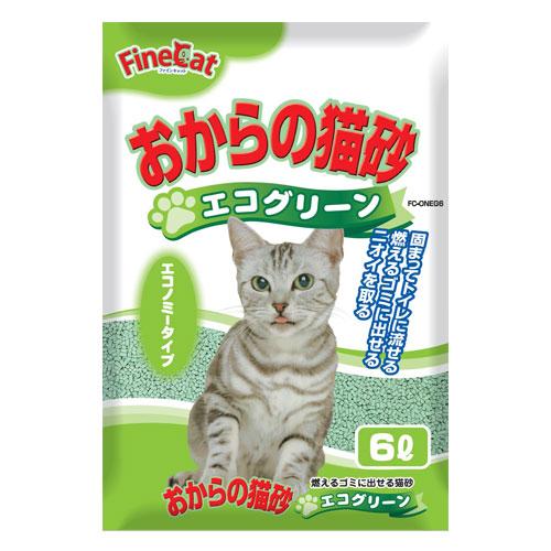猫砂 おから 常陸化工 おからの猫砂 エコグリーン 6L