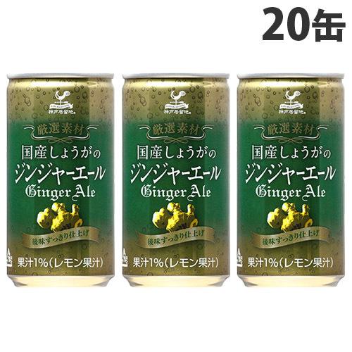 富永貿易 神戸居留地 国産生姜ジンジャーエール 缶 185ml×20缶
