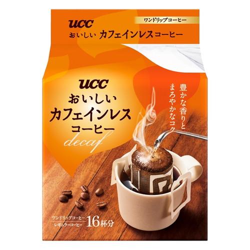 UCC おいしいカフェインレスコーヒー ドリップ 16P ドリップコーヒー カフェインゼロ ワンドリ...