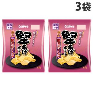 カルビー 堅あげポテト 関西だししょうゆ 63g×12袋 ポテトチップス