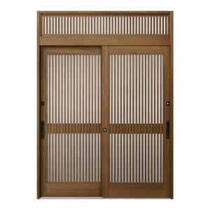 欄間Ｈ　2枚セット 玄関引戸JS 12P型 / 万本格子 2枚建戸 ランマなし 16419 W