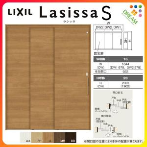 室内引戸 片引き戸 3枚建(固定扉) 連動方式 ラシッサS パネルタイプ LAB ノンケーシング枠 1620 W1644×H2023mm リクシル トステム 引戸 ドア リフォーム DIY｜alumidiyshop