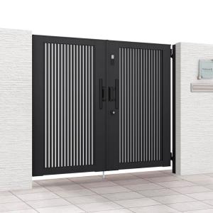 開き門扉AB TR1型 両開き 埋込使用 呼称07-12 扉寸法W1400(700+700)×H1200mm リクシル LIXIL 開き門扉 おしゃれ シンプル リフォーム｜アルミサッシ専門店